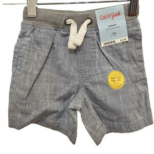 NWT Shorts 18M Blue Flat Front Stretch Drawstring Waist School Summer Beach